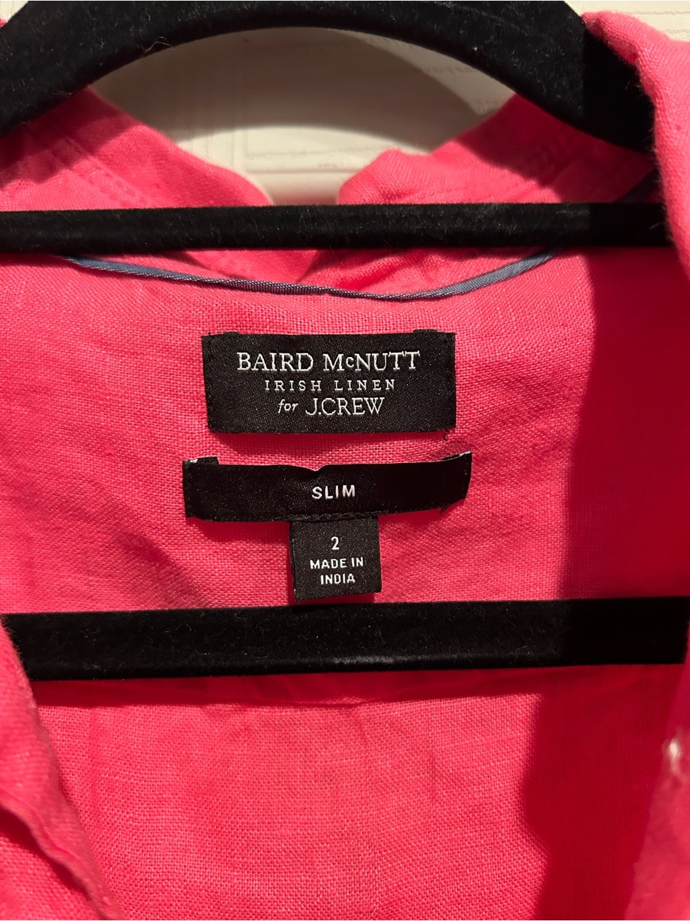 Women’s Slim Pink Linen Shirt